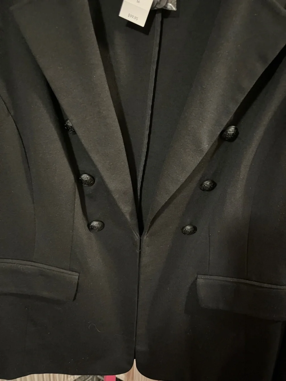 Lane Bryant Black Double-Breasted Suit Blazer - Picture 4 of 10